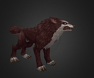 hand painted wolf