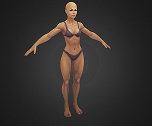 hand-painted base female model