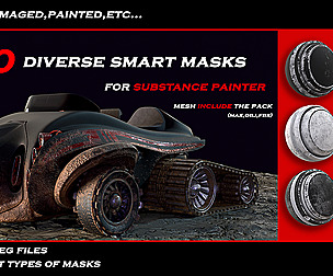 100 diverse smart masks for substance painter