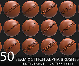 seam and stitch alpha brush bundle vol.3