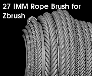 27 IMM Rope Brush for Zbrush