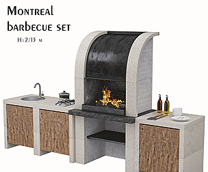 Montreal Barbecue Grill Set (1 Barbecue)