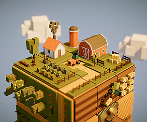 Low poly Farm environment package