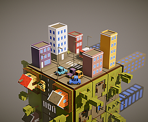 Low poly City environment package