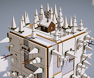 Low poly Winter environment package