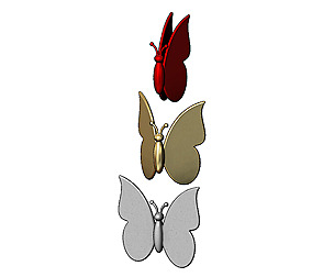 Simplistic butterfly model 3D print model