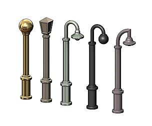 Miniature  street lamps 3D print models
