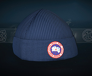 Blue Arctic Disc Toque Beanie