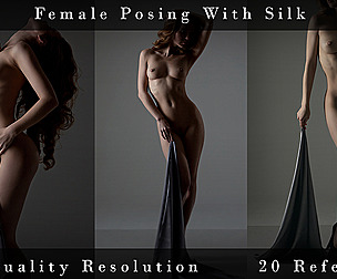 Female Posing With Silk