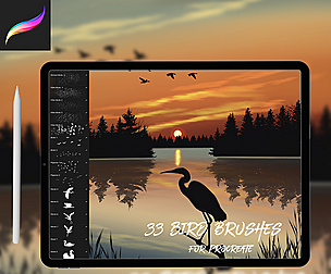 33 Bird Brushes for Procreate