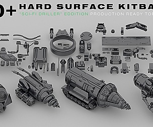 100+ HARD SURFACE KITBASH