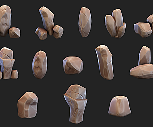 Stylized rocks/game ready