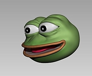 Pepe the frog keychain 3d printable