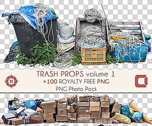 Trash Props volume 1 - PNG Photo Pack