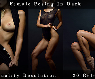 Female Posing In Dark