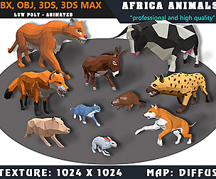 Animals Africa Cartoon Collection - Animated 03