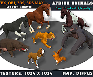 Animals Africa Cartoon Collection - Animated 04