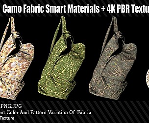50 Camo Fabric Smart Material + 4K PBR Texture