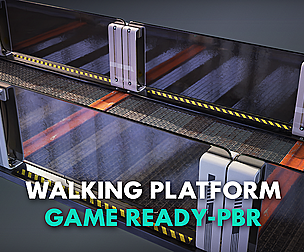 Modular Walking Platform  -Game Ready- PBR