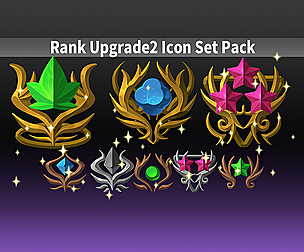 Rank Upgrade2 Icon Set Pack