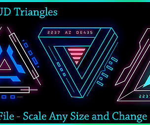 10 HUD Triangles Futuristic