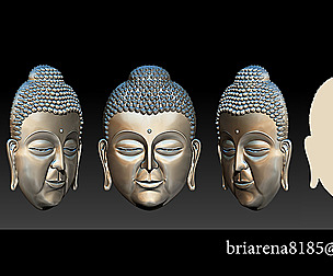 Buddha Face Pendant Ready For 3D Print