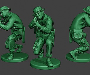 Modern Jungle Soldier Shoot crouched MJS1