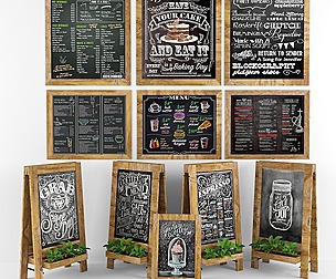 greenery chalkboard
