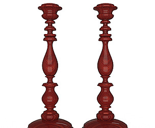 Wood Candlestick