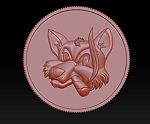 Smoking fox - Coin