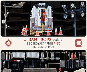 Urban Props 2 - PNG Photo Pack