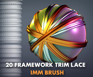 20 Framework Trim Zbrush IMM Brushes (Blender)