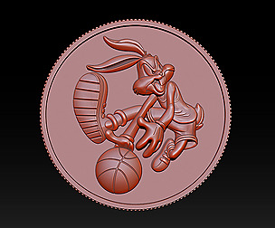 Basketball Bunny Coin
