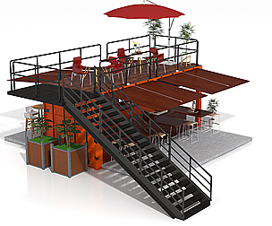 Container Coffee Stand
