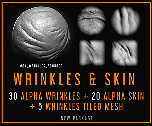 Wrinkles and Alpha Skin Textures