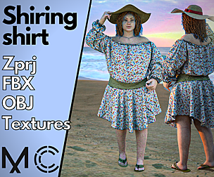 Marvelous Designer + Clo3d : Shirring shirt