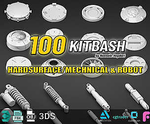 100 kitbash Mechanical + Robot