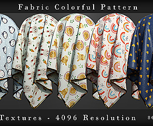 Fabric Colorful Seamless Pattern Vol 02