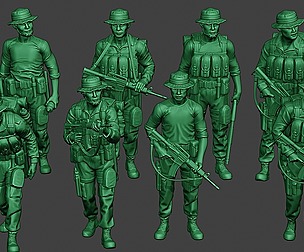 Modern Jungle Soldiers MJS1 Pack 4