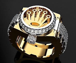 Rolex Ring With Diamonds