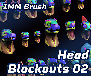 ZBrush - IMM Heads Blockouts Brush 02