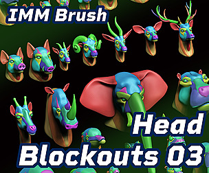 ZBrush - IMM Heads Blockouts Brush 03