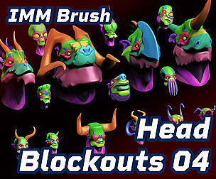 ZBrush - IMM Heads Blockouts Brush 04