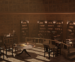 Medieval Library Model Pack (Black) low-poly