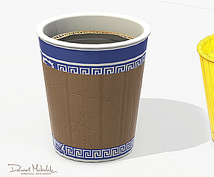 Paper Coffe Cup Low Poly PBR