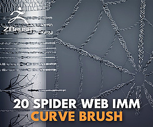🕸️ 20 Spiderweb Zbrush IMM (Blender) [New] 🕷️