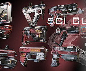 sci-fi guns kitbash (weapons) vol 01