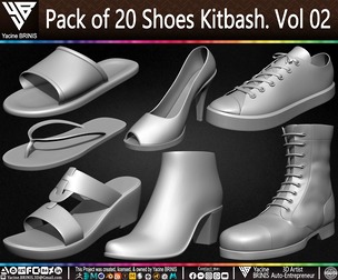 Pack of 20 Shoes Kitbash Volume 02