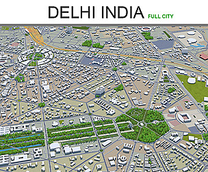 Delhi City India 3D Model