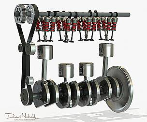 Animated Engine Parts 4T PBR